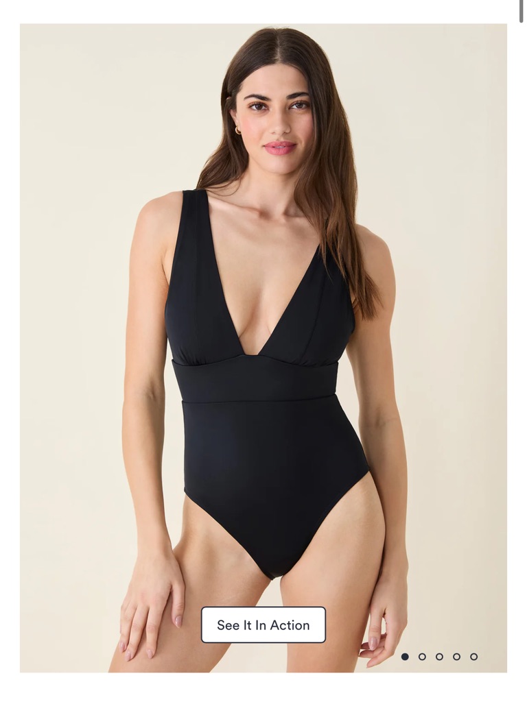 Andie The Mykonos Black Ribbed One-Piece Swimsuit